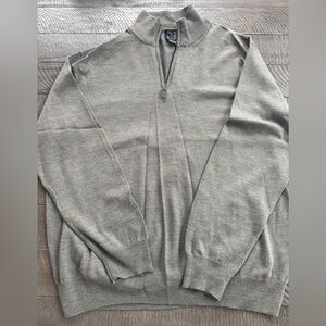 Jos. A. Bank Men’s Gray Zip Up Wool Sweater